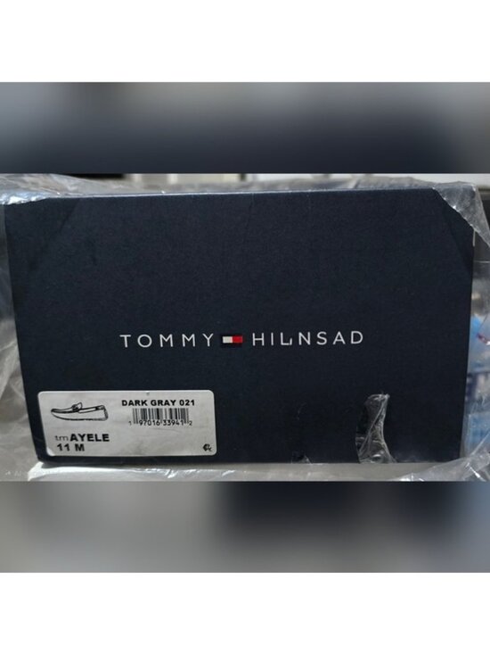 Tommy Hilfiger Atino Medium Dark Gray Slip-On Driving Loafers 11M